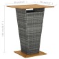 vidaXL Tavolino da Tè Grigio 80x80x110 cm Polyrattan e Massello Acacia vidaXL Tavolino da Tè Grigio 80x80x110 cm Polyrattan e Massello Acacia