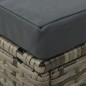 vidaXL Divano da Giardino a 2 Posti Tavolino e Pouf Polyrattan Grigio vidaXL Divano da Giardino a 2 Posti Tavolino e Pouf Polyrattan Grigio