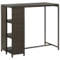 vidaXL Tavolo da Bar con Ripiani Marrone 120x60x110 cm in Polyrattan vidaXL Tavolo da Bar con Ripiani Marrone 120x60x110 cm in Polyrattan