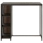 vidaXL Tavolo da Bar con Ripiani Marrone 120x60x110 cm in Polyrattan vidaXL Tavolo da Bar con Ripiani Marrone 120x60x110 cm in Polyrattan