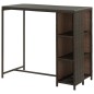 vidaXL Tavolo da Bar con Ripiani Marrone 120x60x110 cm in Polyrattan vidaXL Tavolo da Bar con Ripiani Marrone 120x60x110 cm in Polyrattan