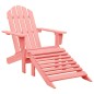 vidaXL Sedia Giardino Adirondack con Ottomana Massello di Abete Rosa vidaXL Sedia Giardino Adirondack con Ottomana Massello di Abete Rosa