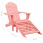 vidaXL Sedia Giardino Adirondack con Ottomana Massello di Abete Rosa vidaXL Sedia Giardino Adirondack con Ottomana Massello di Abete Rosa