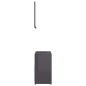 Set Mobili da Bagno Grigio Lucido in Truciolato Set Mobili da Bagno Grigio Lucido in Truciolato