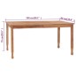 vidaXL Tavolo da Pranzo da Giardino 150x90x75 cm in Massello di Teak vidaXL Tavolo da Pranzo da Giardino 150x90x75 cm in Massello di Teak