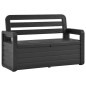 vidaXL Cassapanca da Giardino 132,5 cm in Plastica Antracite vidaXL Cassapanca da Giardino 132,5 cm in Plastica Antracite