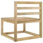 vidaXL Divano Centrale da Giardino Pallet Verde Legno Pino Impregnato vidaXL Divano Centrale da Giardino Pallet Verde Legno Pino Impregnato