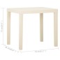 vidaXL Tavolo da Giardino Bianco 79x65x72 cm in Plastica vidaXL Tavolo da Giardino Bianco 79x65x72 cm in Plastica