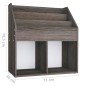 Portariviste Bambini Grigio e Sonoma 71x30x78,5 cm Truciolato Portariviste Bambini Grigio e Sonoma 71x30x78,5 cm Truciolato