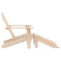 vidaXL Sedia da Giardino Adirondack con Ottomana in Massello di Abete vidaXL Sedia da Giardino Adirondack con Ottomana in Massello di Abete