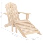 vidaXL Sedia da Giardino Adirondack con Ottomana in Massello di Abete vidaXL Sedia da Giardino Adirondack con Ottomana in Massello di Abete