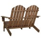 vidaXL Sedia 2 Posti da Giardino Adirondack in Abete Massello Marrone