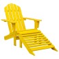 vidaXL Sedia Giardino Adirondack con Ottomana Massello di Abete Gialla vidaXL Sedia Giardino Adirondack con Ottomana Massello di Abete Gialla