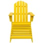 vidaXL Sedia Giardino Adirondack con Ottomana Massello di Abete Gialla vidaXL Sedia Giardino Adirondack con Ottomana Massello di Abete Gialla
