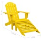 vidaXL Sedia Giardino Adirondack con Ottomana Massello di Abete Gialla vidaXL Sedia Giardino Adirondack con Ottomana Massello di Abete Gialla