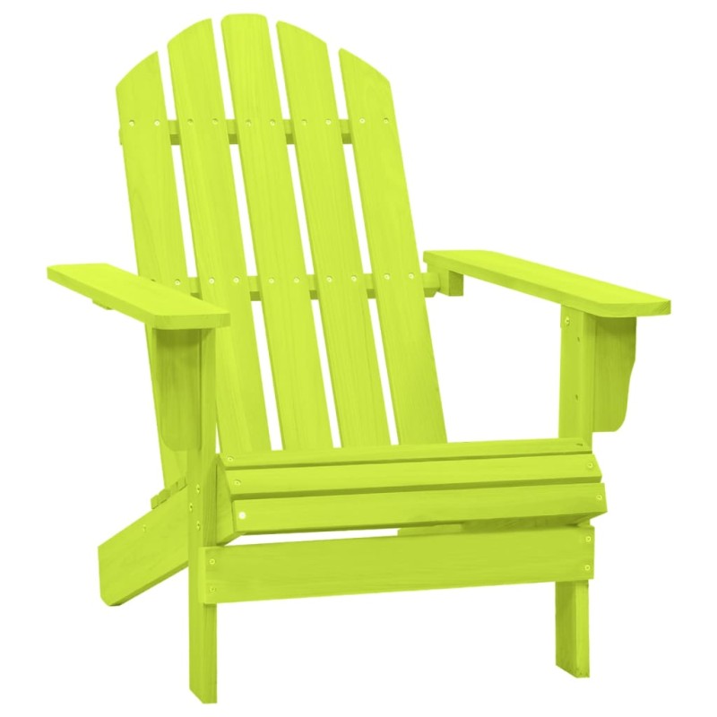 vidaXL Sedia da Giardino Adirondack in Legno Massello di Abete Verde vidaXL Sedia da Giardino Adirondack in Legno Massello di Abete Verde