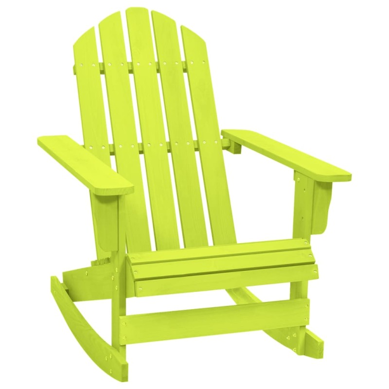 vidaXL Sedia a Dondolo da Giardino Adirondack Massello di Abete Verde vidaXL Sedia a Dondolo da Giardino Adirondack Massello di Abete Verde