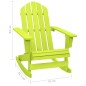 vidaXL Sedia a Dondolo da Giardino Adirondack Massello di Abete Verde vidaXL Sedia a Dondolo da Giardino Adirondack Massello di Abete Verde