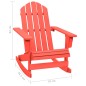 vidaXL Sedia da Giardino Adirondack a Dondolo Massello di Abete Rosso vidaXL Sedia da Giardino Adirondack a Dondolo Massello di Abete Rosso