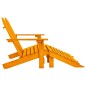 vidaXL Sedia 2 Posti Adirondack con Ottomana Abete Massello Arancione vidaXL Sedia 2 Posti Adirondack con Ottomana Abete Massello Arancione