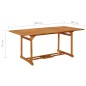 vidaXL Tavolo da Pranzo per Esterni 180x90x75cm Legno Massello Acacia vidaXL Tavolo da Pranzo per Esterni 180x90x75cm Legno Massello Acacia