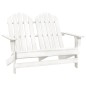 vidaXL Sedia 2 Posti da Giardino Adirondack in Abete Massello Bianco vidaXL Sedia 2 Posti da Giardino Adirondack in Abete Massello Bianco