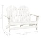 vidaXL Sedia 2 Posti da Giardino Adirondack in Abete Massello Bianco vidaXL Sedia 2 Posti da Giardino Adirondack in Abete Massello Bianco