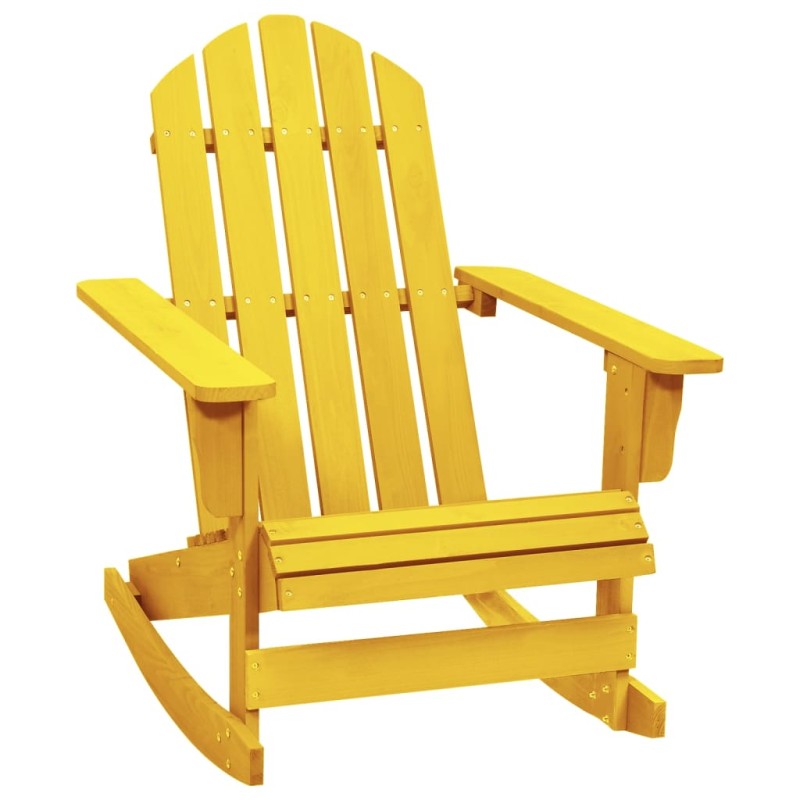 vidaXL Sedia a Dondolo da Giardino Adirondack Massello di Abete Giallo vidaXL Sedia a Dondolo da Giardino Adirondack Massello di Abete Giallo