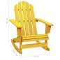 vidaXL Sedia a Dondolo da Giardino Adirondack Massello di Abete Giallo vidaXL Sedia a Dondolo da Giardino Adirondack Massello di Abete Giallo