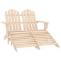 vidaXL Sedia 2 Posti Adirondack con Ottomana in Abete Massello vidaXL Sedia 2 Posti Adirondack con Ottomana in Abete Massello