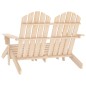 vidaXL Sedia 2 Posti Adirondack con Ottomana in Abete Massello vidaXL Sedia 2 Posti Adirondack con Ottomana in Abete Massello