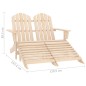 vidaXL Sedia 2 Posti Adirondack con Ottomana in Abete Massello vidaXL Sedia 2 Posti Adirondack con Ottomana in Abete Massello