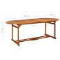 vidaXL Tavolo da Pranzo per Esterni 220x90x75cm Legno Massello Acacia vidaXL Tavolo da Pranzo per Esterni 220x90x75cm Legno Massello Acacia