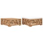 vidaXL Set Tavolino e Poggiapiedi da Giardino Cuscino Crema in Teak vidaXL Set Tavolino e Poggiapiedi da Giardino Cuscino Crema in Teak