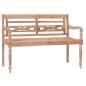 vidaXL Panca Batavia 120 cm Bianco Slavato Massello di Teak vidaXL Panca Batavia 120 cm Bianco Slavato Massello di Teak