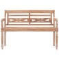 vidaXL Panca Batavia 120 cm Bianco Slavato Massello di Teak vidaXL Panca Batavia 120 cm Bianco Slavato Massello di Teak