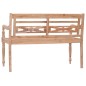 vidaXL Panca Batavia 120 cm Bianco Slavato Massello di Teak vidaXL Panca Batavia 120 cm Bianco Slavato Massello di Teak