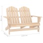 vidaXL Sedia da Giardino Adirondack 2 Posti in Legno Massello di Abete vidaXL Sedia da Giardino Adirondack 2 Posti in Legno Massello di Abete