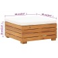vidaXL Set Tavolino Poggiapiedi da Giardino Cuscino Massello d'Acacia vidaXL Set Tavolino Poggiapiedi da Giardino Cuscino Massello d'Acacia