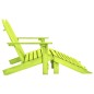vidaXL Sedia 2 Posti Adirondack con Ottomana in Abete Massello Verde vidaXL Sedia 2 Posti Adirondack con Ottomana in Abete Massello Verde