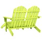 vidaXL Sedia 2 Posti Adirondack con Ottomana in Abete Massello Verde vidaXL Sedia 2 Posti Adirondack con Ottomana in Abete Massello Verde