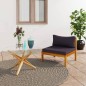 vidaXL Divano Centrale Modulare Cuscini Grigio Scuro Massello Acacia vidaXL Divano Centrale Modulare Cuscini Grigio Scuro Massello Acacia