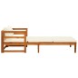 vidaXL Lettino Prendisole con Cuscini Bianco Crema in Acacia Massello vidaXL Lettino Prendisole con Cuscini Bianco Crema in Acacia Massello
