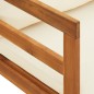 vidaXL Lettino Prendisole con Cuscini Bianco Crema in Acacia Massello vidaXL Lettino Prendisole con Cuscini Bianco Crema in Acacia Massello