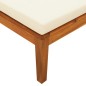 vidaXL Lettino Prendisole con Cuscini Bianco Crema in Acacia Massello vidaXL Lettino Prendisole con Cuscini Bianco Crema in Acacia Massello