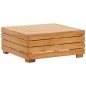 vidaXL Set Tavolino Poggiapiedi da Giardino Cuscino Massello d'Acacia vidaXL Set Tavolino Poggiapiedi da Giardino Cuscino Massello d'Acacia