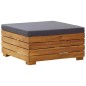 vidaXL Set Tavolino Poggiapiedi da Giardino Cuscino Massello d'Acacia vidaXL Set Tavolino Poggiapiedi da Giardino Cuscino Massello d'Acacia
