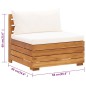 vidaXL Divano da Giardino a 2 Posti e Cuscini Legno Massello di Acacia vidaXL Divano da Giardino a 2 Posti e Cuscini Legno Massello di Acacia