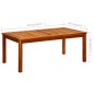 vidaXL Tavolino da Giardino 110x60x45 cm in Legno Massello di Acacia vidaXL Tavolino da Giardino 110x60x45 cm in Legno Massello di Acacia
