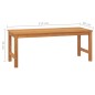vidaXL Panchina da Giardino 114 cm in Legno Massello di Teak vidaXL Panchina da Giardino 114 cm in Legno Massello di Teak